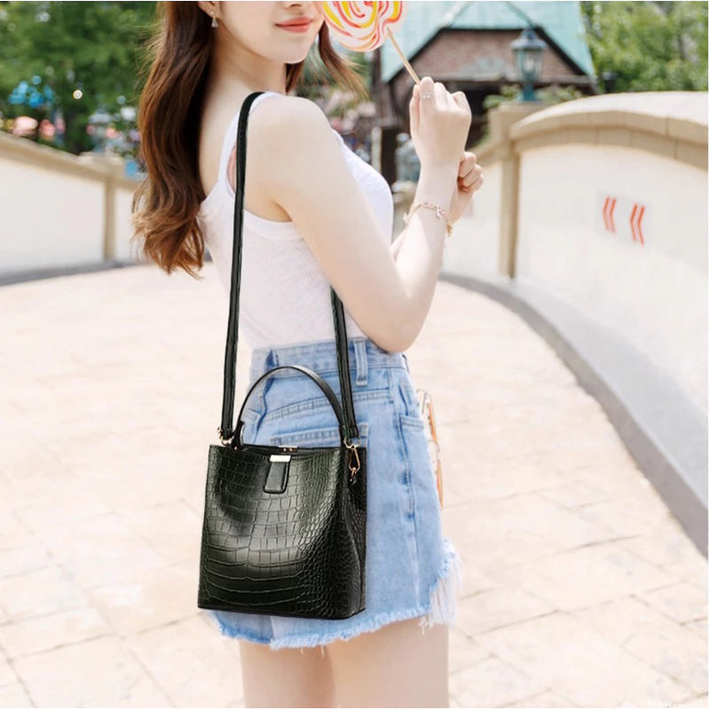 Bolsa Balde crocodilo