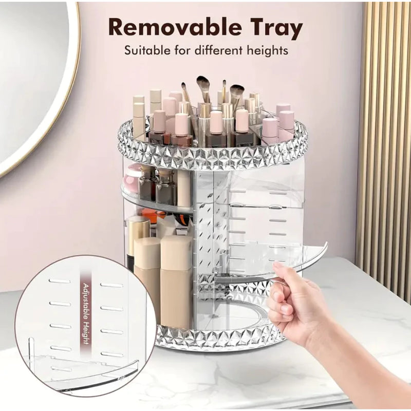 Organizador De Cosmético Maquiagem Acrílico Giratório 360º