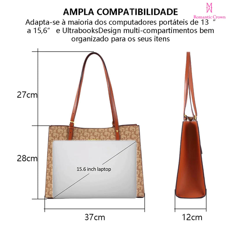 Bolsa de Ombro Feminina Couro Impermeável