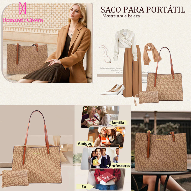 Bolsa de Ombro Feminina Couro Impermeável